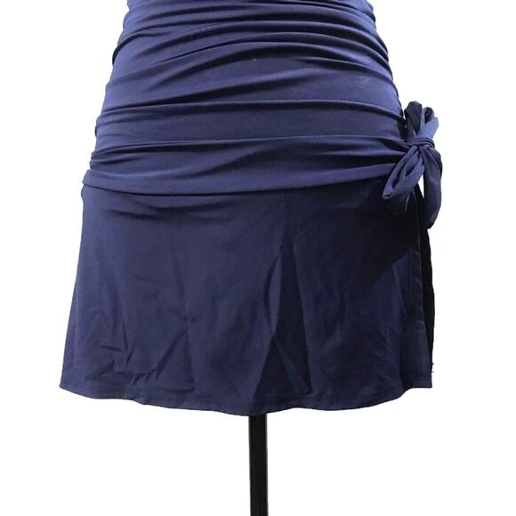 Tommy Bahama Pearl Navy Underwire Tankini with Skirted Hipster Small - Picture 4 of 4